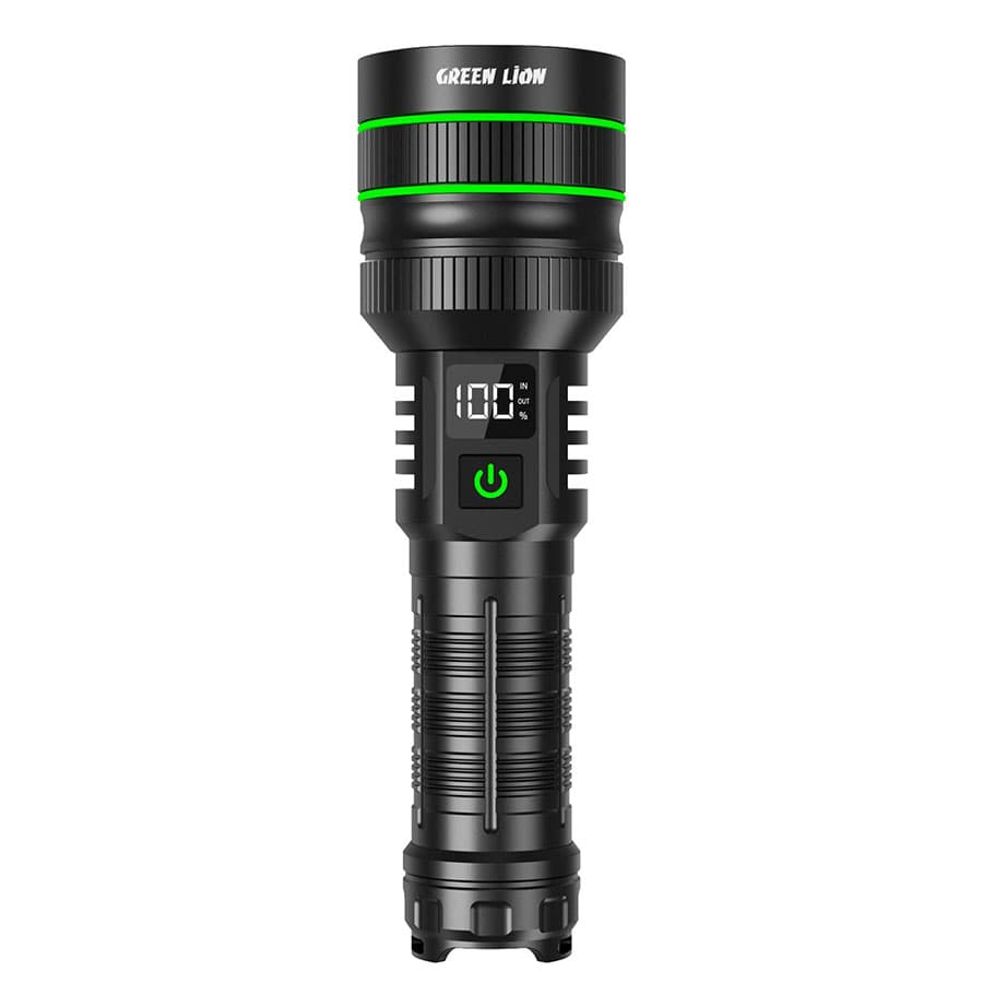 چراغ قوه شارژی ضد آب 3000 لومن گرین لاین Green Lion Hyper Ray Pro LED Torch
