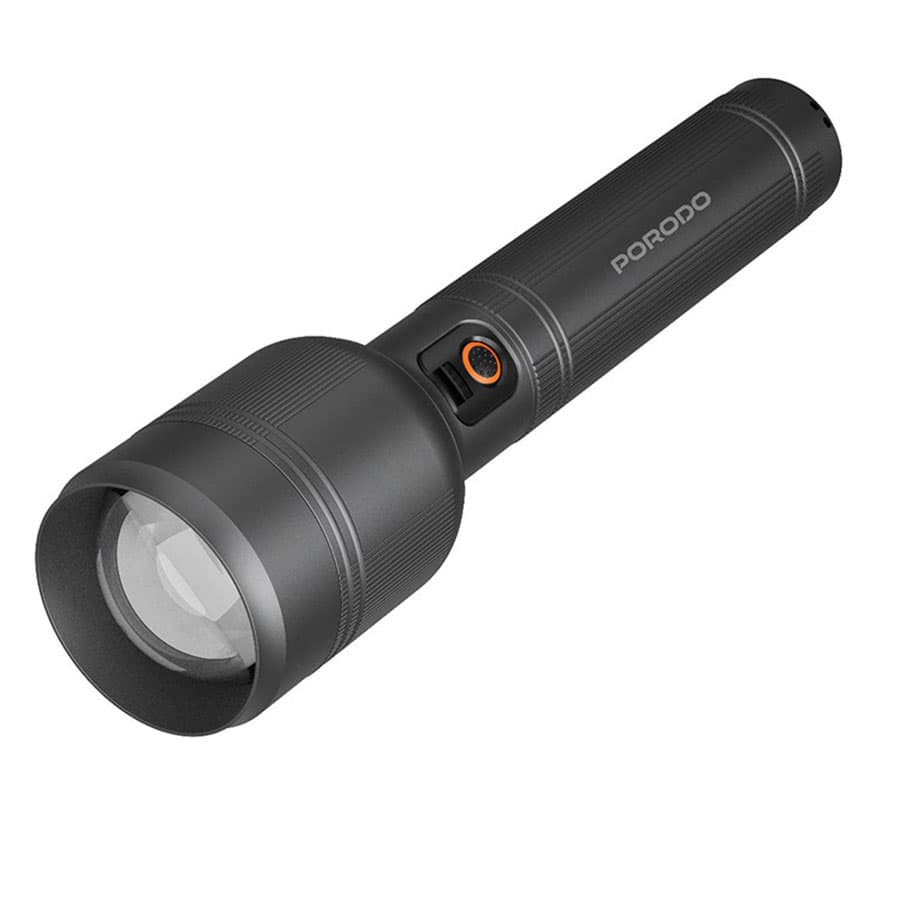 چراغ قوه شارژی 2500 لومن پرودو Porodo Lumalite 2500 Rechargeable Flashlight PDFL5102 — تصویر ۲