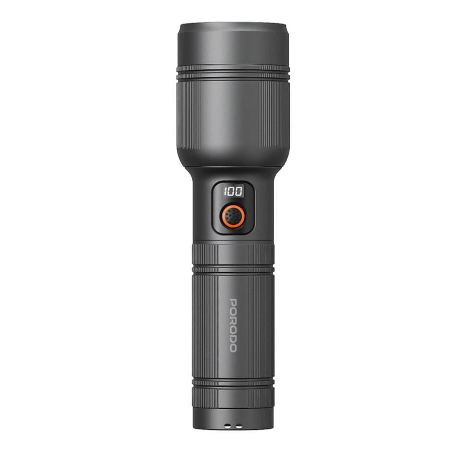 چراغ قوه شارژی 2600 لومن پرودو Porodo Lumalite 2600 Rechargeable Flashlight PDFL9972
