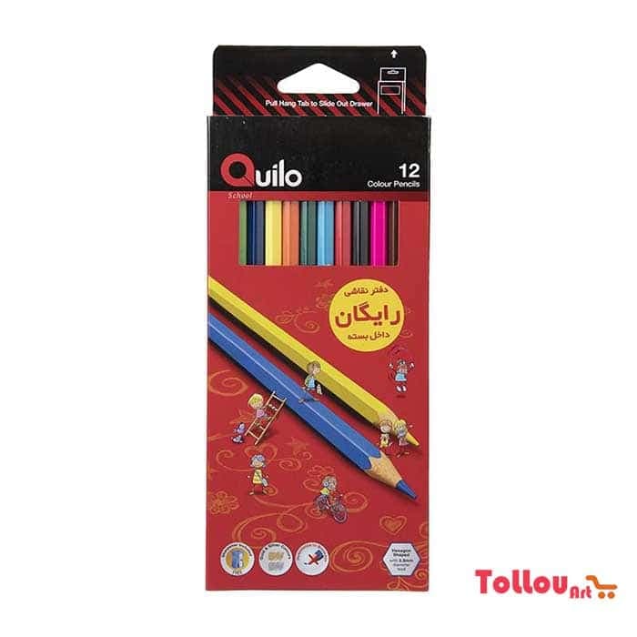 مداد رنگی 12 رنگ کویلو Quilo