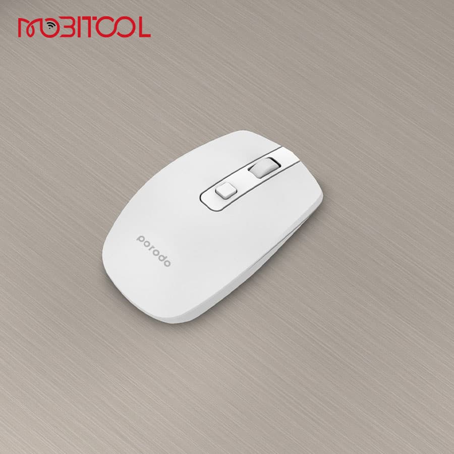 موس بی سیم دو حالته شارژی پرودو Porodo 2.4G Wireless and Bluetooth Rechargeable Mouse 1600DPI PD-WBRM16 — تصویر ۹