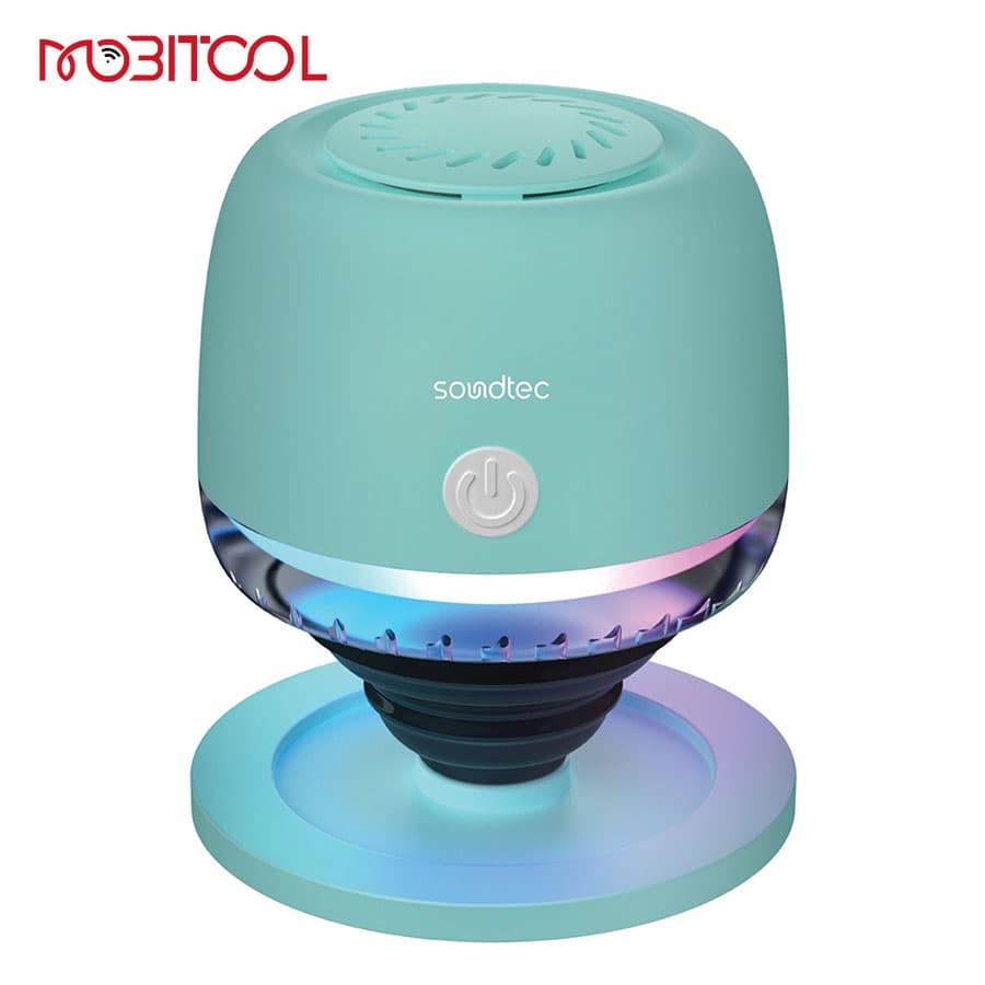 اسپیکر بلوتوث مگنتی پرودو Porodo Soundtec Snap Vibe Magnetic RGB Mini Speaker — تصویر ۳