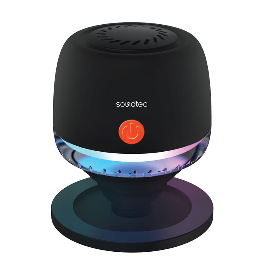 اسپیکر بلوتوث مگنتی پرودو Porodo Soundtec Snap Vibe Magnetic RGB Mini Speaker