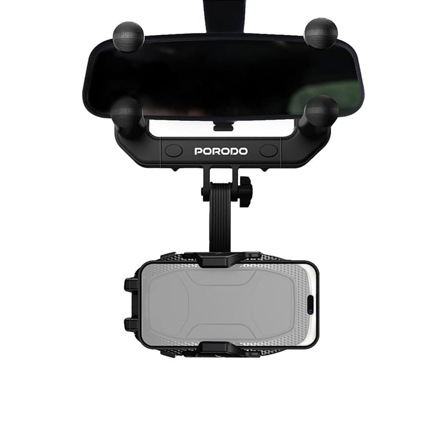 هولدر موبایل آینه جلو خودرو پرودو Porodo Mirror-Mounted Phone Holder Bracket PDRVMPH