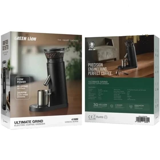 آسیاب قهوه مخروطی شارژی گرین لاین Green Lion Ultimate Grind Electric Coffee Grinder — تصویر ۱۱