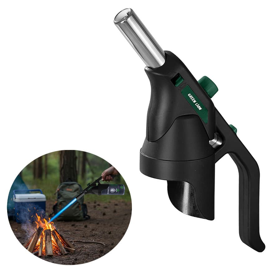 سر شعله فندکی کپسول گاز گرین لاین Green Lion Fire Flame Windproof Lighter