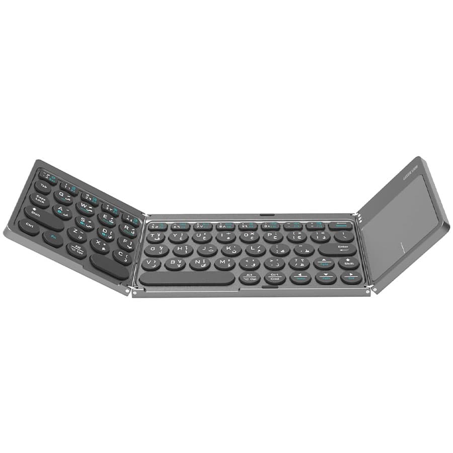 کیبورد بلوتوثی تاشو با تاچ‌پد گرین لاین Green Lion Tri-Fold Wireless Keyboard Scissor-Switch Structure