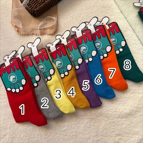 جوراب ساقدار رنگی Dino Socks