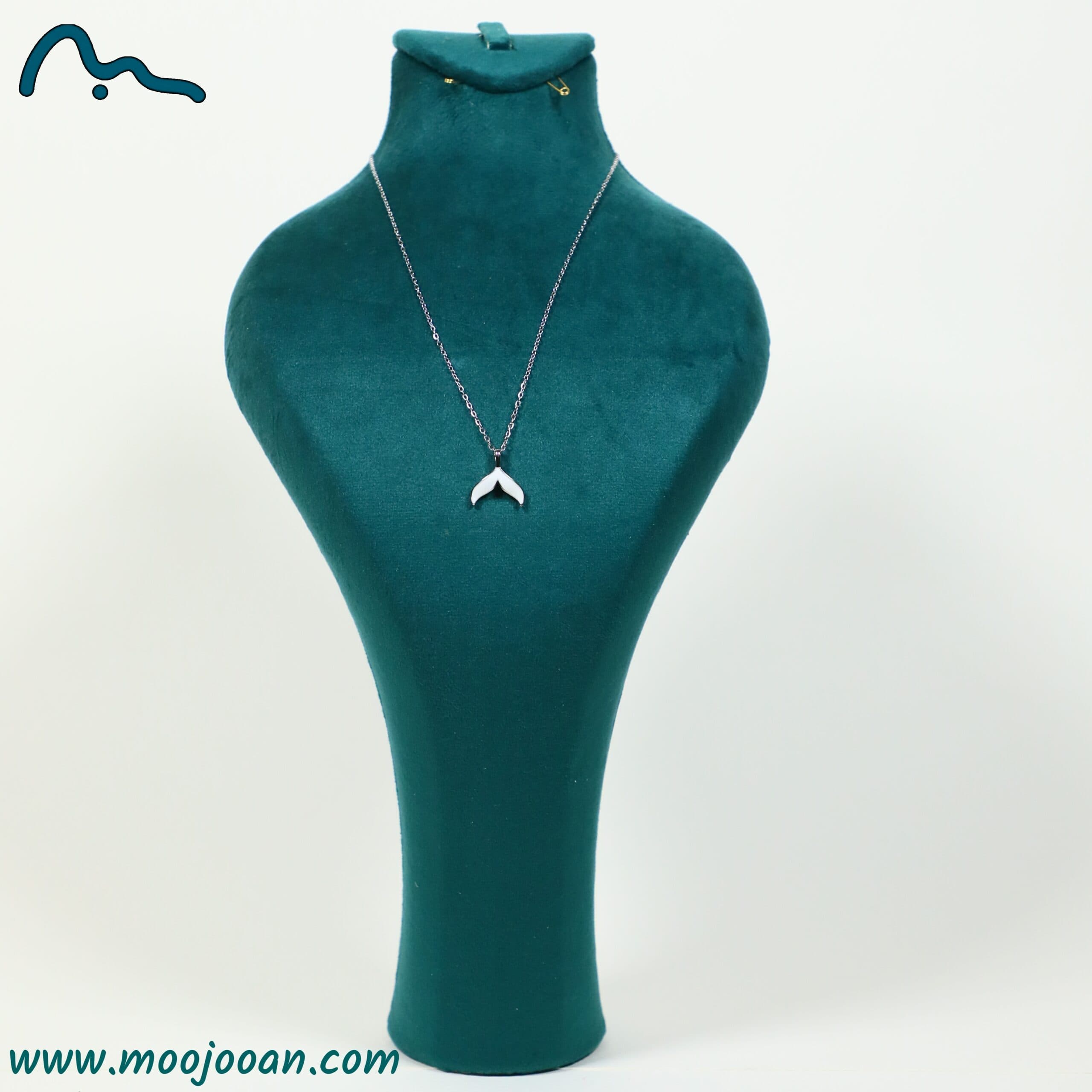 گردنبند دم وال سفید استنلس
