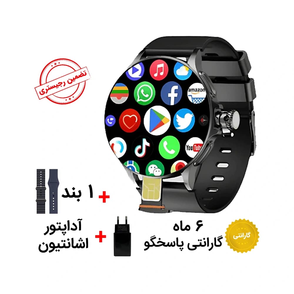 ساعت هوشمند سیم کارت خور GT200 4G اندرویدی رجیستر شده — تصویر ۴