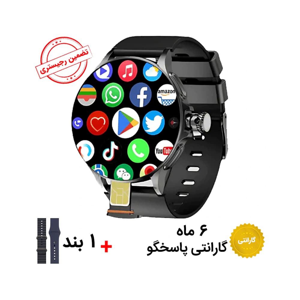 ساعت هوشمند سیم کارت خور GT200 4G اندرویدی رجیستر شده