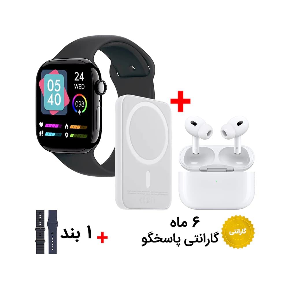 ساعت هوشمند A2989 پک نایکی با مگ سیف و ایرپاد