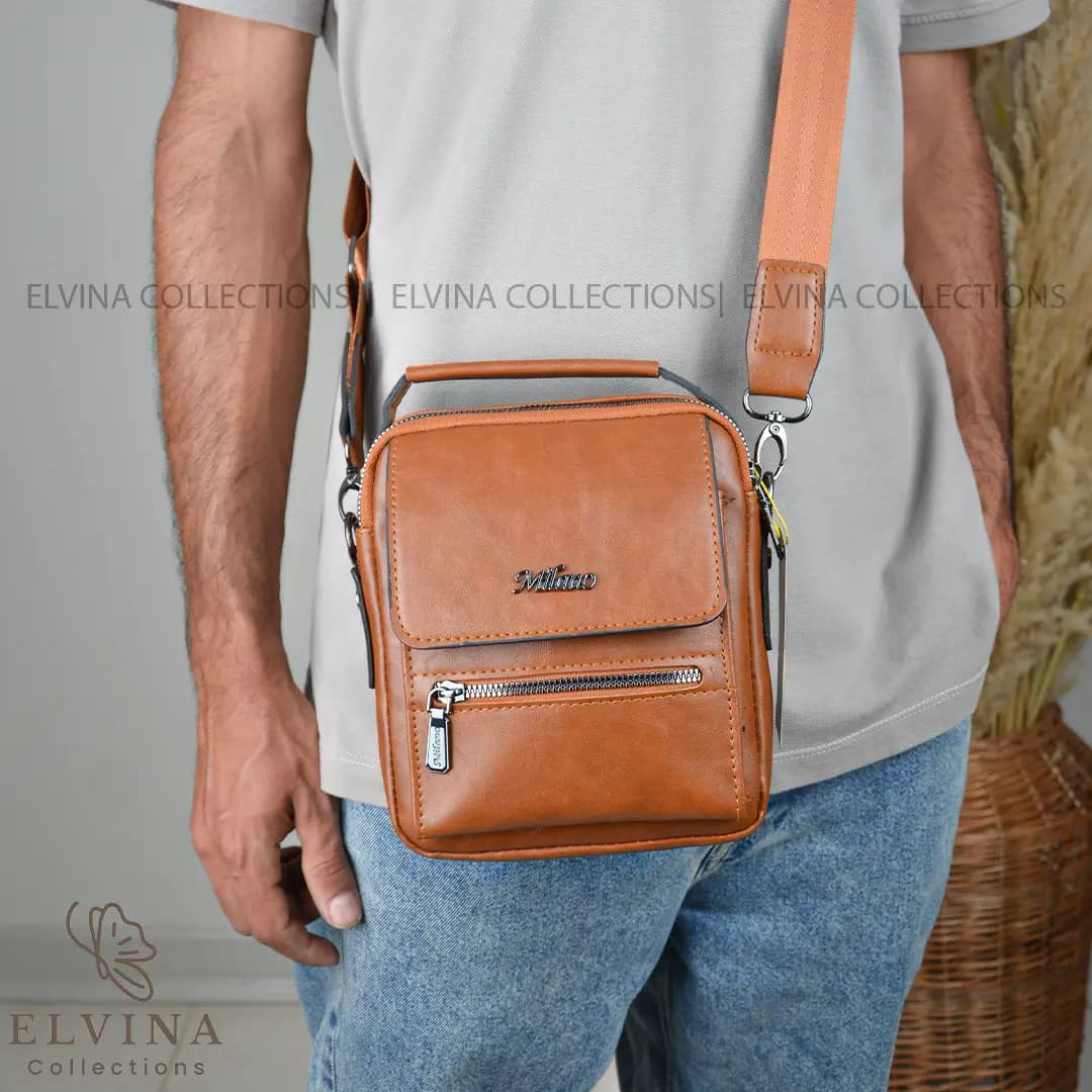 کیف دوشی کوچک Milano کد 1676 چرم مصنوعی اعلاء مناسب روزمره — تصویر ۱۰