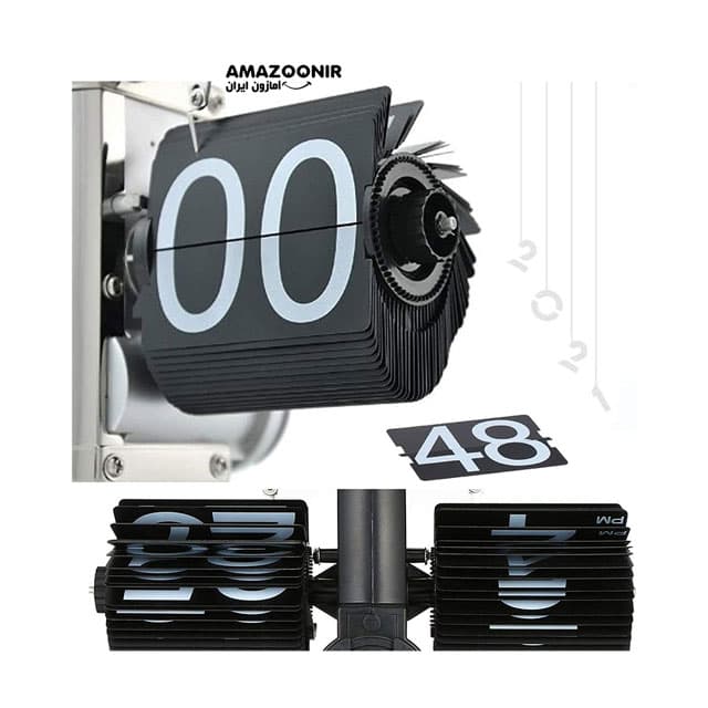ساعت رومیزی استیل مدل Flip Clock — تصویر ۳