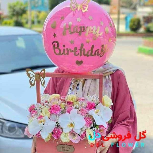 گل با تزیین بادکنک 242