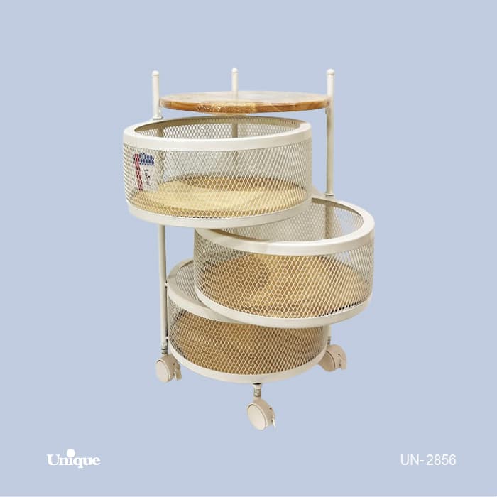 جا پیاز 3 طبقه توری گرد-سفید UN-2856