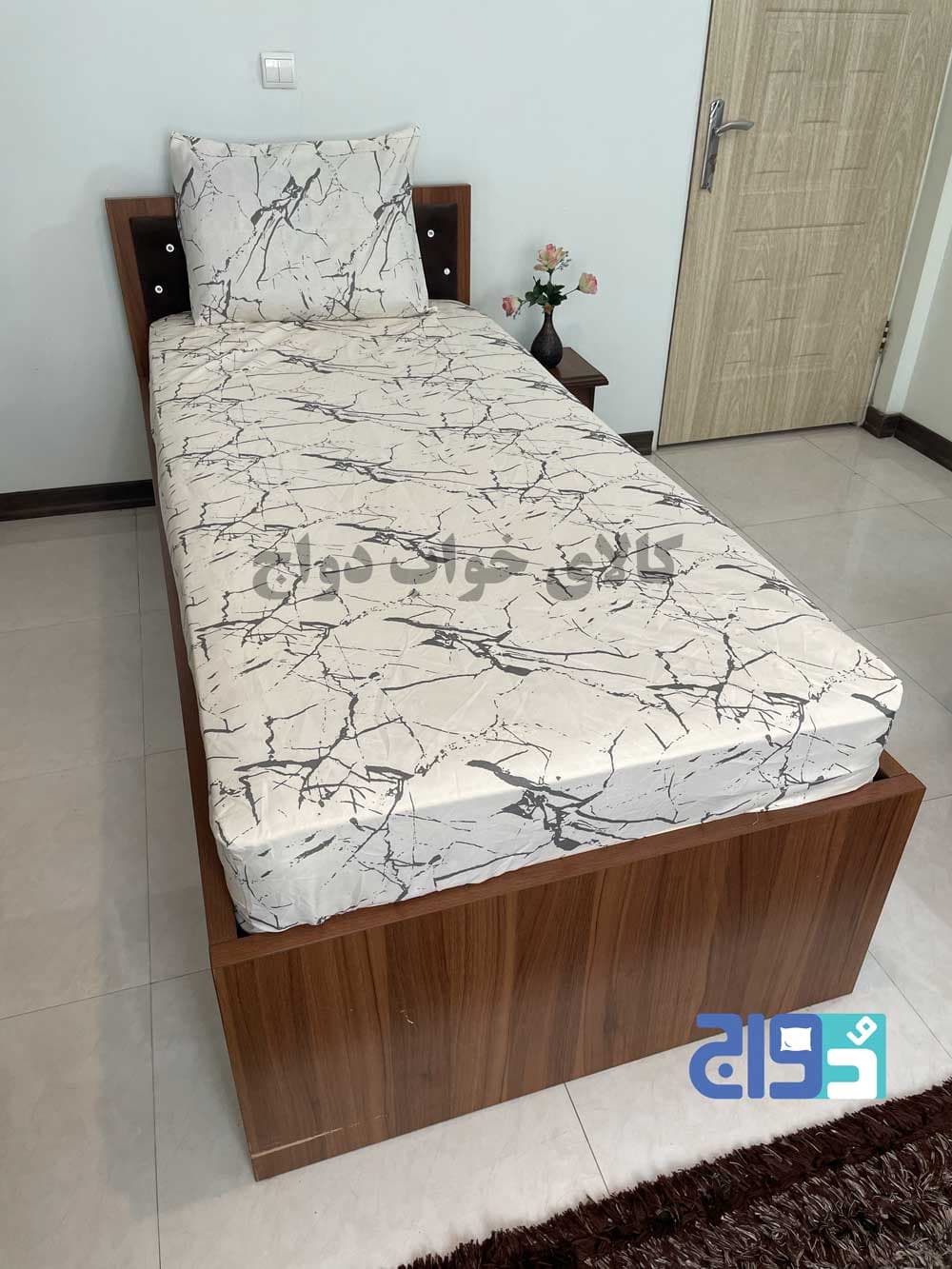 روتختی کشدار تخت تک نفره طرح ترک، مدل راک کد 1402020702