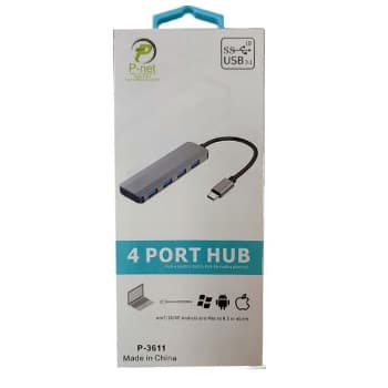 هاب چهار پورت پی نت 3611 P-Net USB 3.0 Type-C Hub