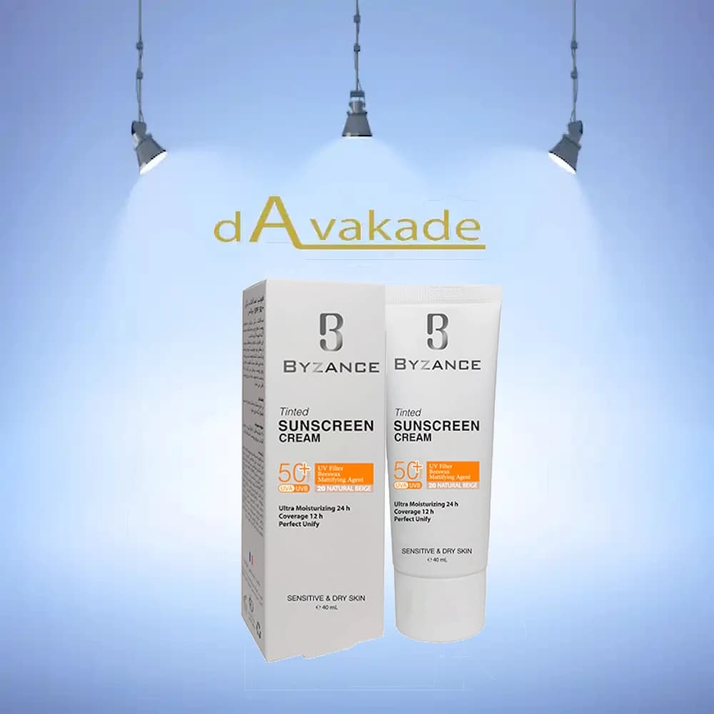 کرم ضد آفتاب پوست خشک 40 برنز SPF50 بیزانس BYZANCE — تصویر ۳