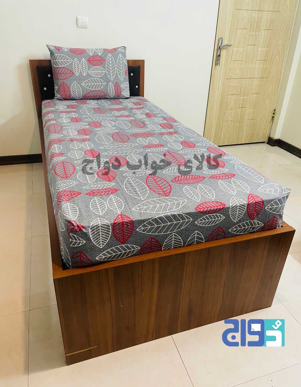 روتختی کشدار ۲تکه تکنفره ماکائو (رنگ طوسی/قرمز) کد 140110081