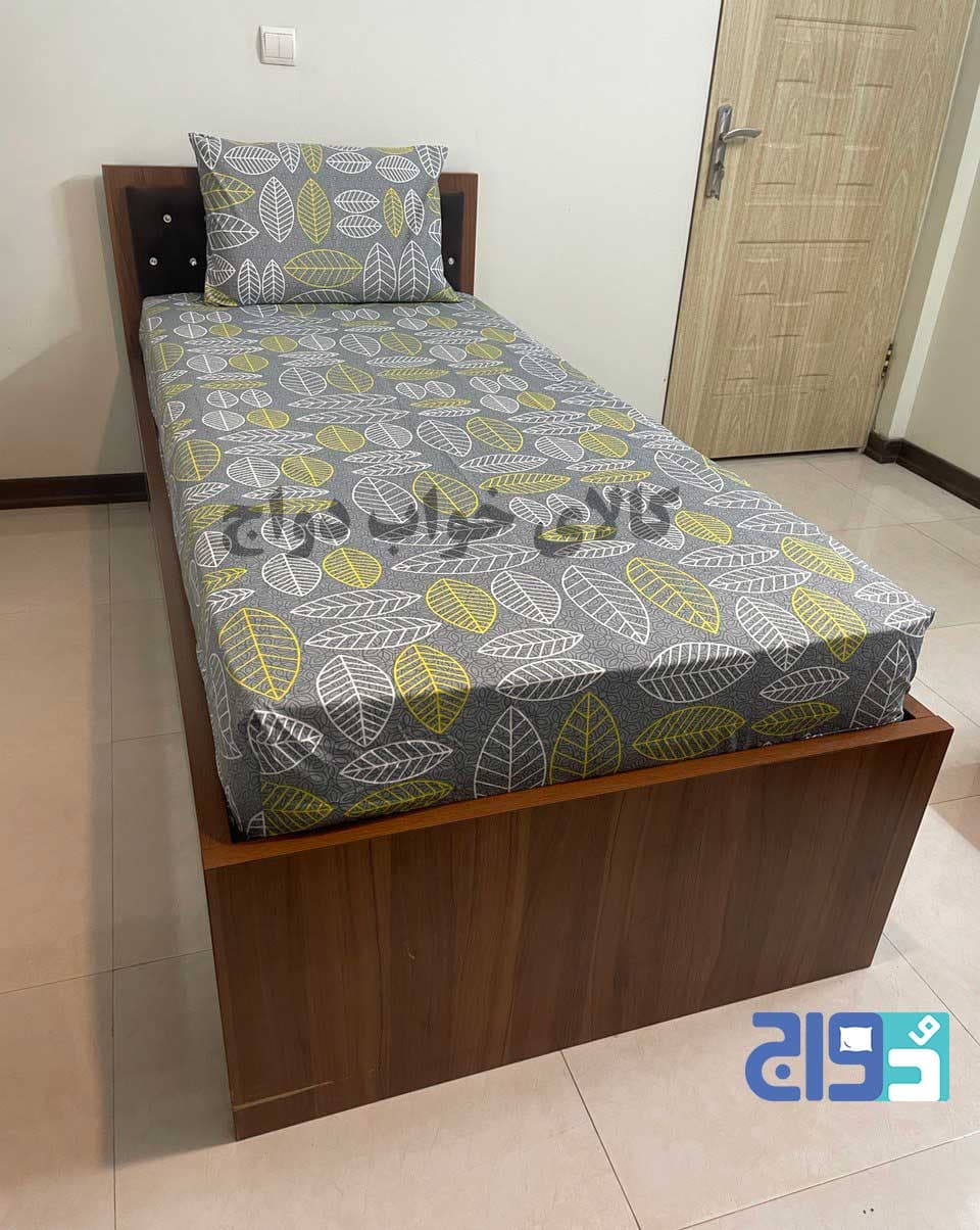 روتختی کشدار ۲تکه تکنفره ماکائو (رنگ طوسی/زرد) کد 140109292