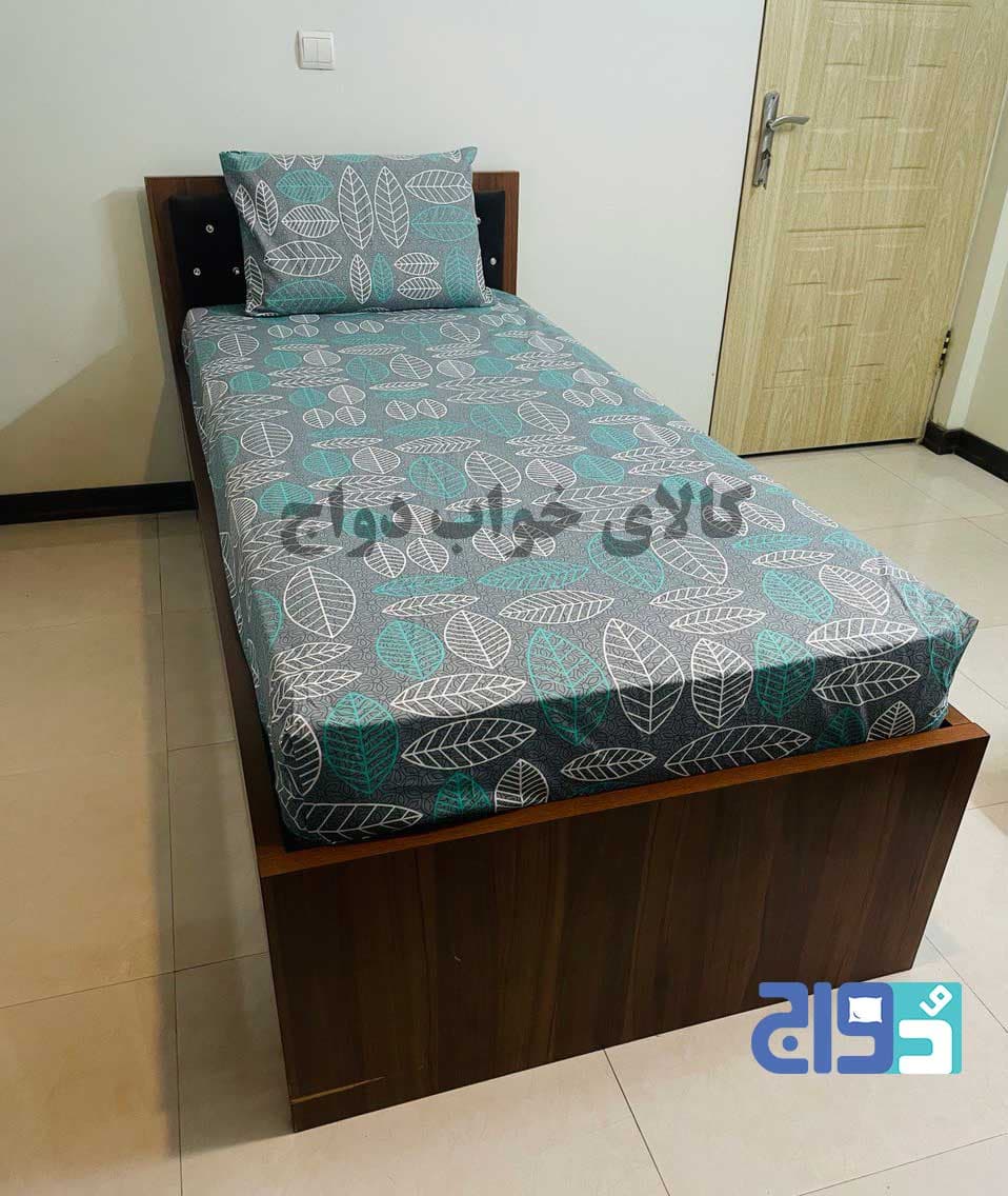 روتختی کشدار تک نفره طرح ماکائو (رنگ طوسی سبز) کد 140109281