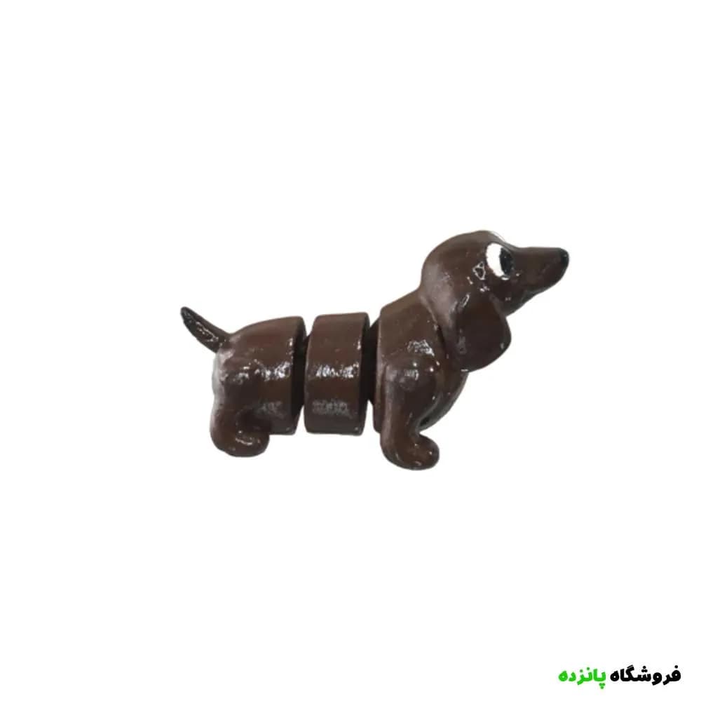 مجسمه طرح سگ سوسیسی قهوه‌‌ای — تصویر ۲
