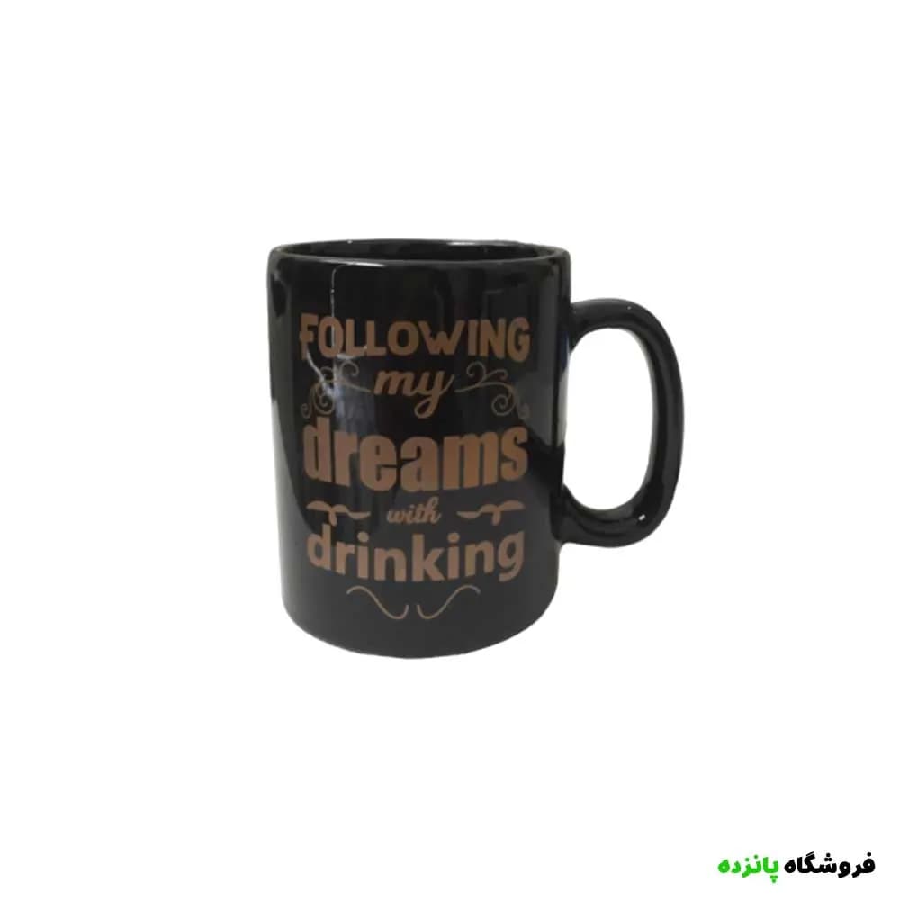 ماگ طرح رویا مشکی — تصویر ۳