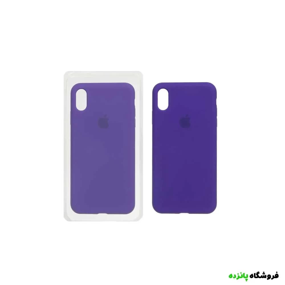 قاب سیلیکونی پاک کنی اورجینال iPhone XS Max – بنفش تیره