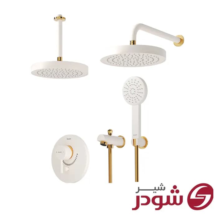 شیر حمام توکار شودر مدل مارینو تیپ 4 کروم — تصویر ۸