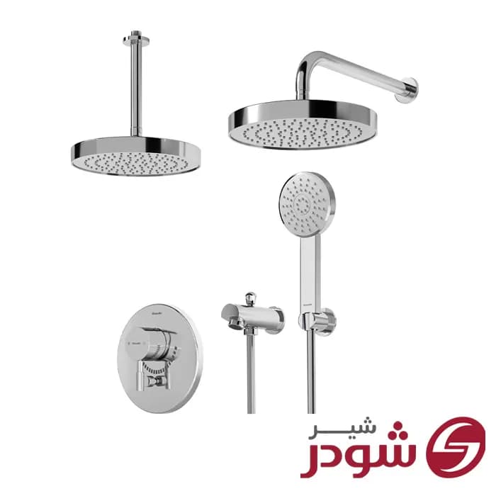 شیر حمام توکار شودر مدل مارینو تیپ 4 کروم — تصویر ۵