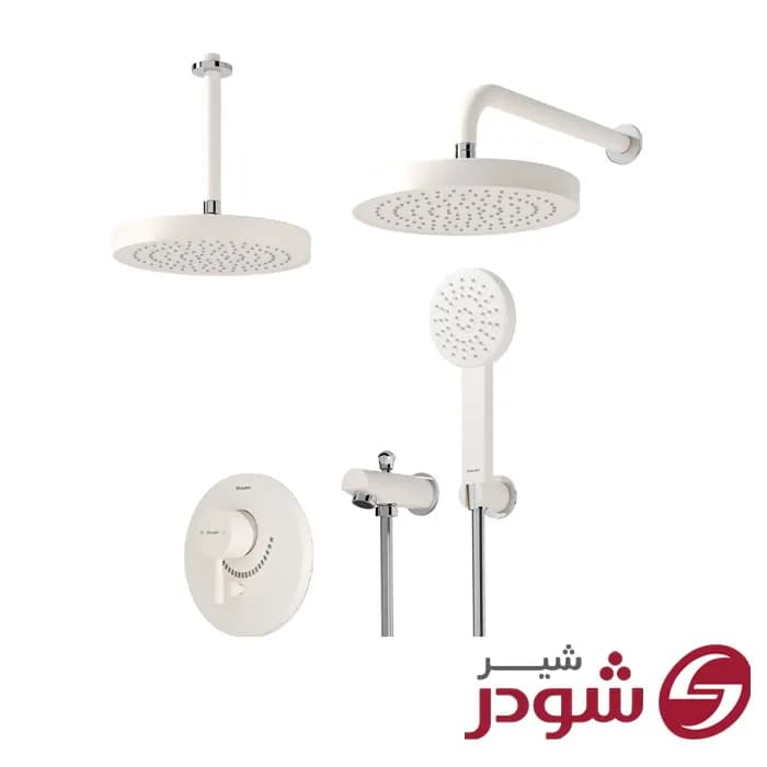 شیر حمام توکار شودر مدل مارینو تیپ 4 کروم — تصویر ۹