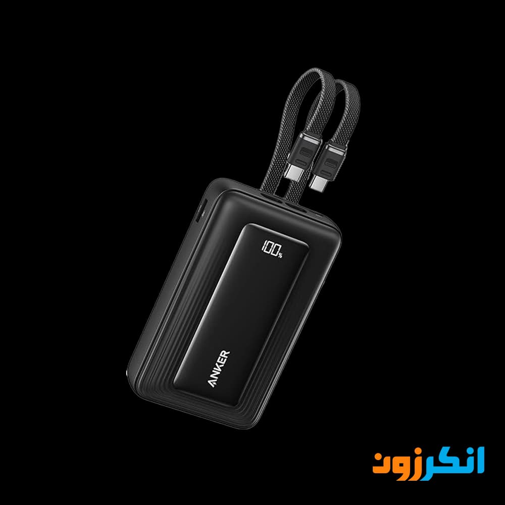 پاوربانک 20000 میلی آمپر انکر با توان 45 وات و کابل داخلی مدل A110M