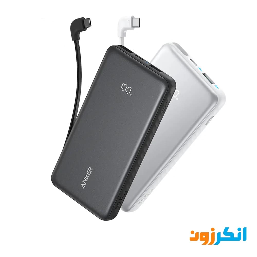 پاوربانک 10000 میلی آمپر انکر با توان 22.5 وات و کابل داخلی مدل A110D — تصویر ۵