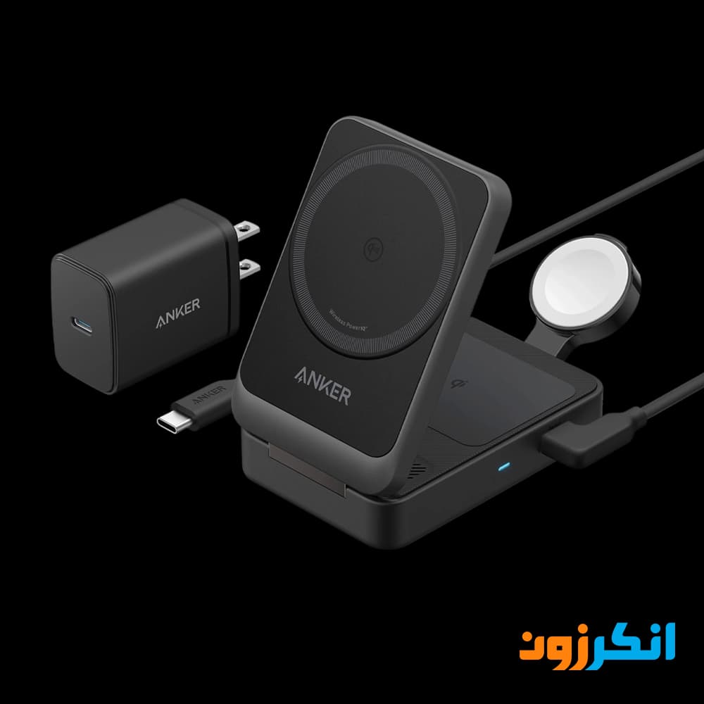 شارژر مگسیف سه کاره انکر MagGo با توان 15 وات مدل B2557