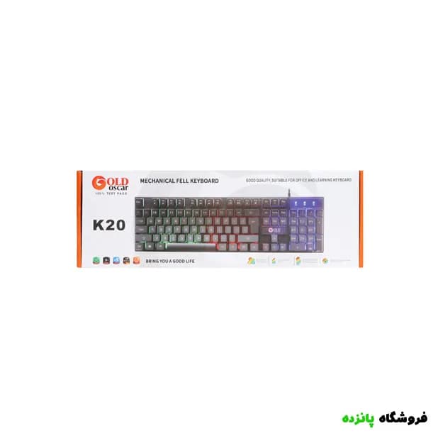 کیبورد باسیم گیمینگ Gold Oscar مدل K20 – مشکی — تصویر ۴