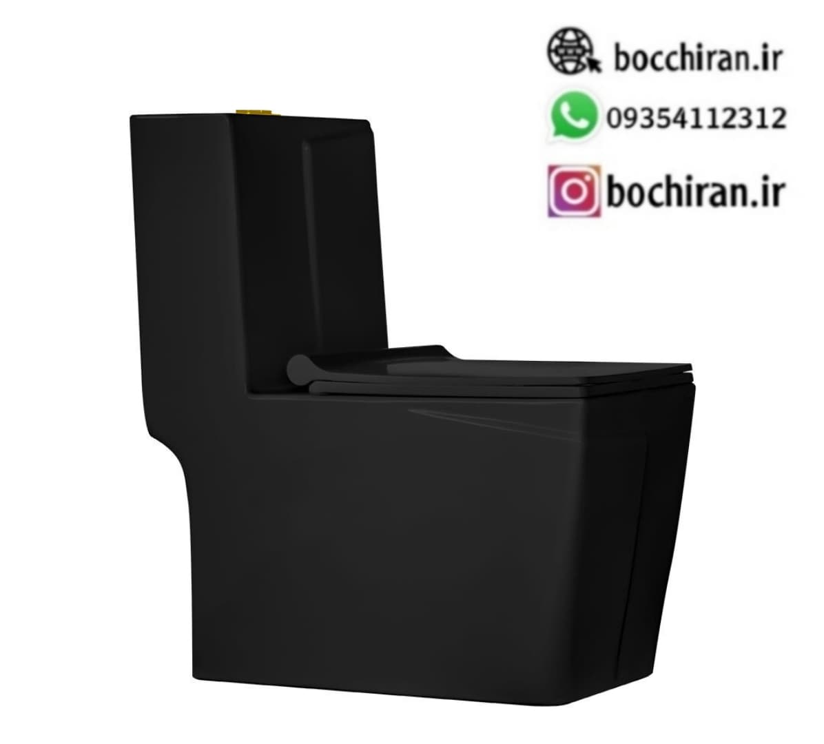 توالت فرنگی رُسی مدل لاین مشکی Rosi