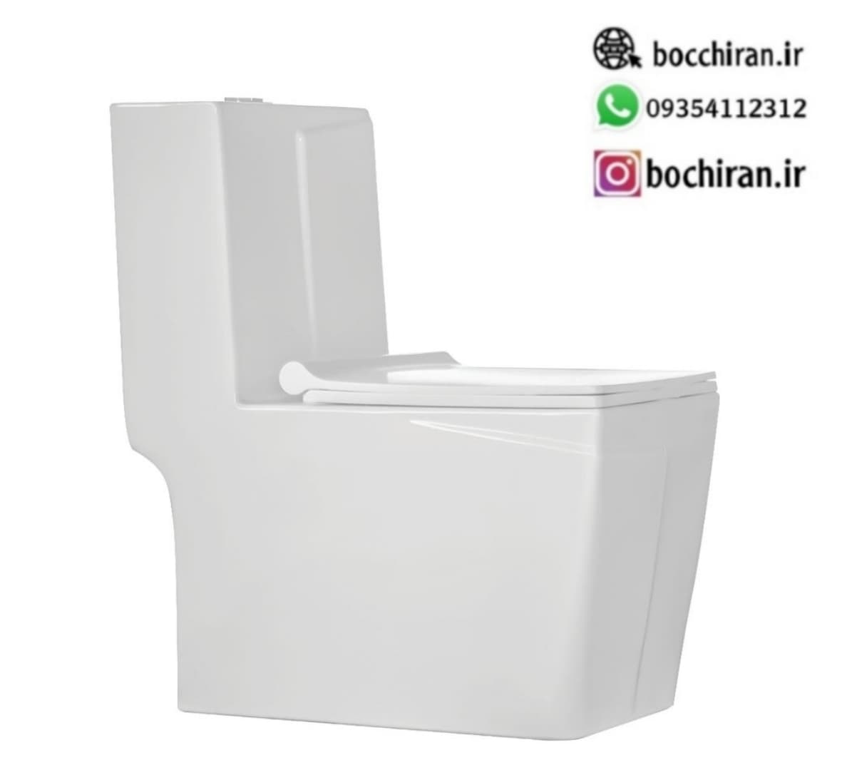 توالت فرنگی رُسی مدل لاین سفید Rosi