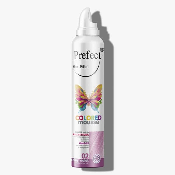 موس مو رنگی پرفکت رنگ بنفش براق Perfect Shiny Violet 02 حجم 150 میل