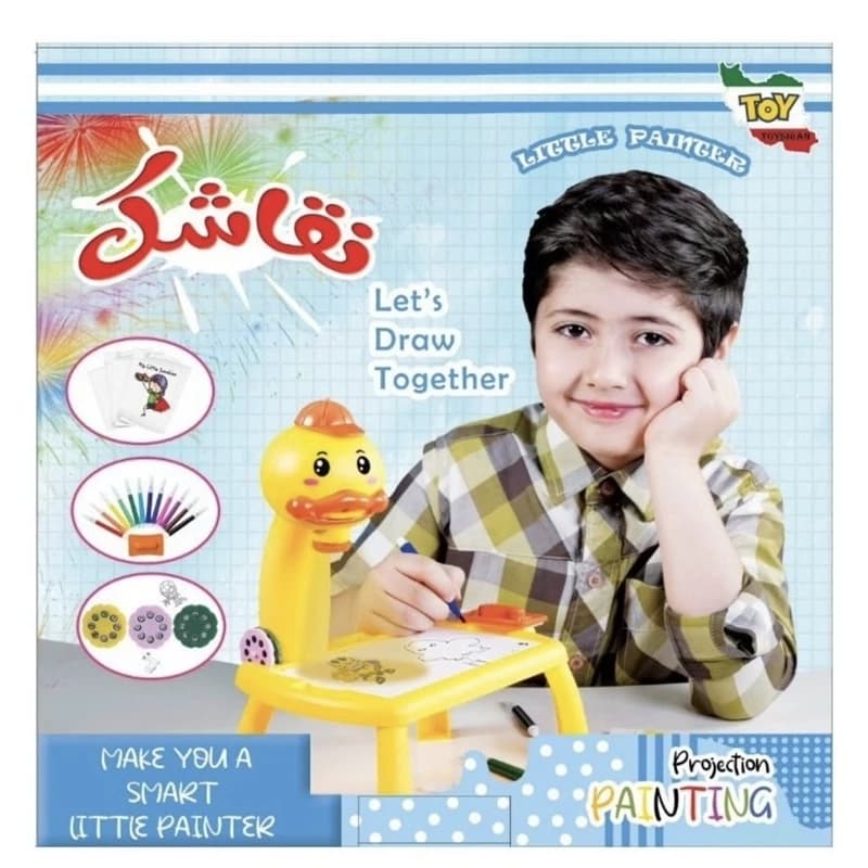 اسباب بازی مدل میز نقاشی پروژکتوردار طرح زرافه کد222_10 — تصویر ۴