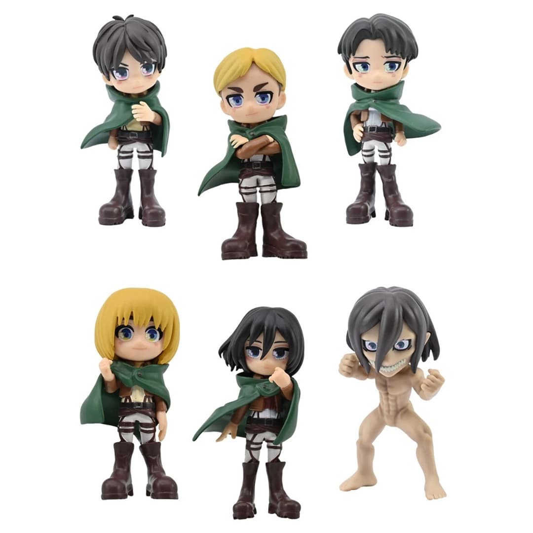 فیگور اتک ان تایتان Attack on Titan مجموعه 6عددی
