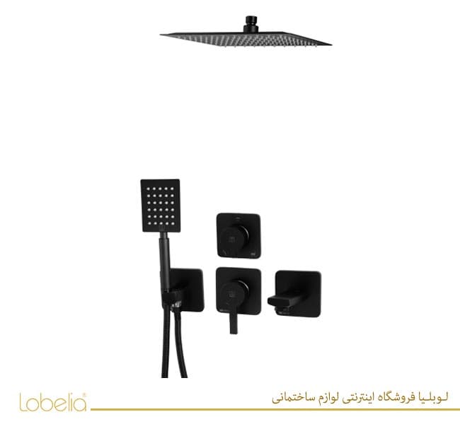 متعلقات شیر دوش توکار متیس مشکی تیپ 4 kwc کی دبلیوسی — تصویر ۲