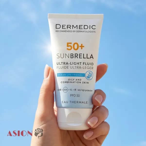 فلویید ضدآفتاب اولترا لایت پوست چرب درمدیک SPF 50+ — تصویر ۹