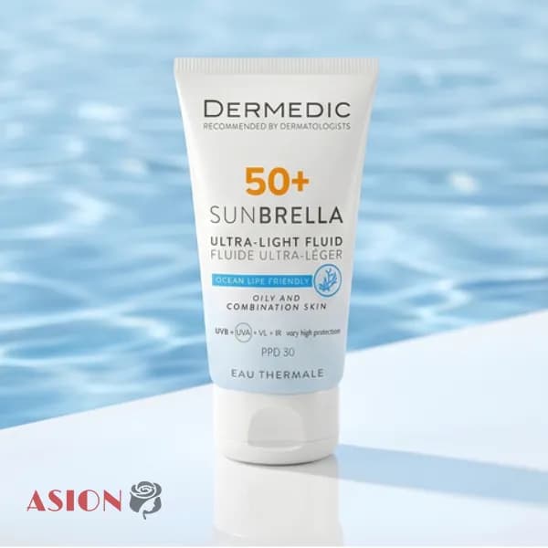 فلویید ضدآفتاب اولترا لایت پوست چرب درمدیک SPF 50+ — تصویر ۵