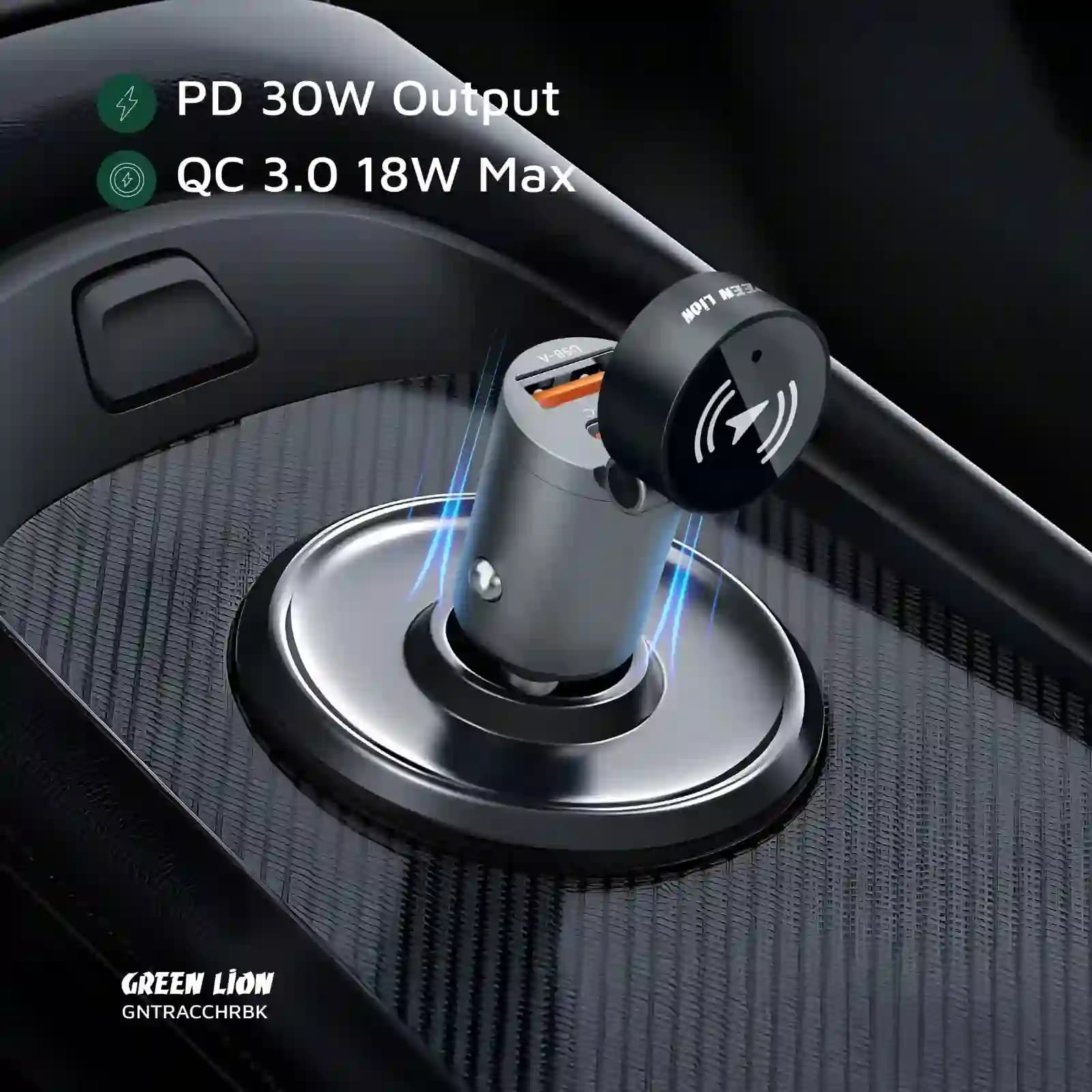 شارژر فندکی و ردیاب خودرو Tracker Dual Port Car Charger گرین لاین — تصویر ۳