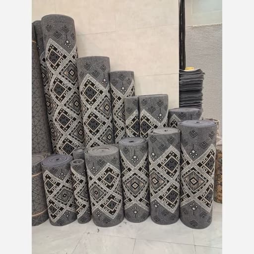 گلیم فرش ماشینی کاشان طرح گندم دودی کناره برشی (1/87*95)دارای سایز بندی (پس کرایه)
