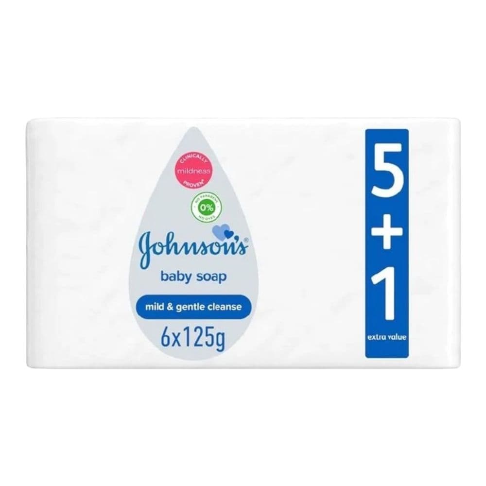 صابون بچه جانسون Johnson’s مدل Mild & Gentle بسته 6 عددی (125 گرمی) — تصویر ۸