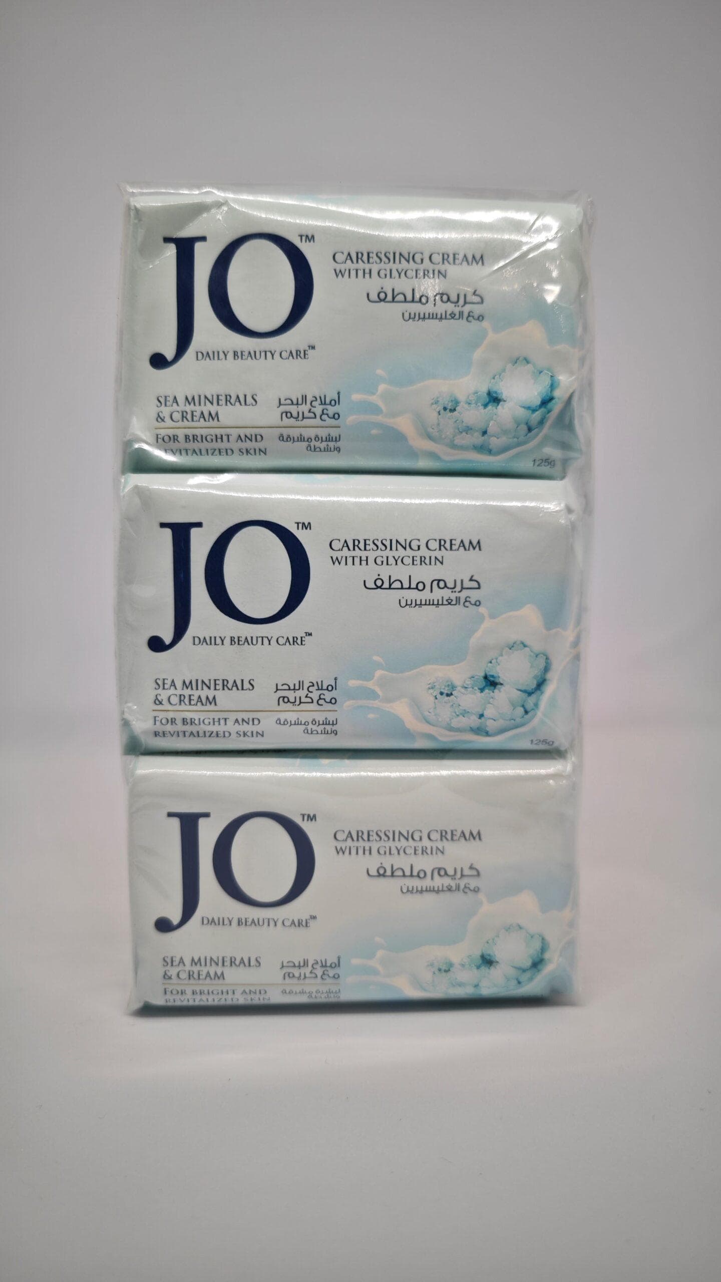 صابون معتدل جو (jo) کرمی و مواد معدنی دریا 6عدد 120گرمی
