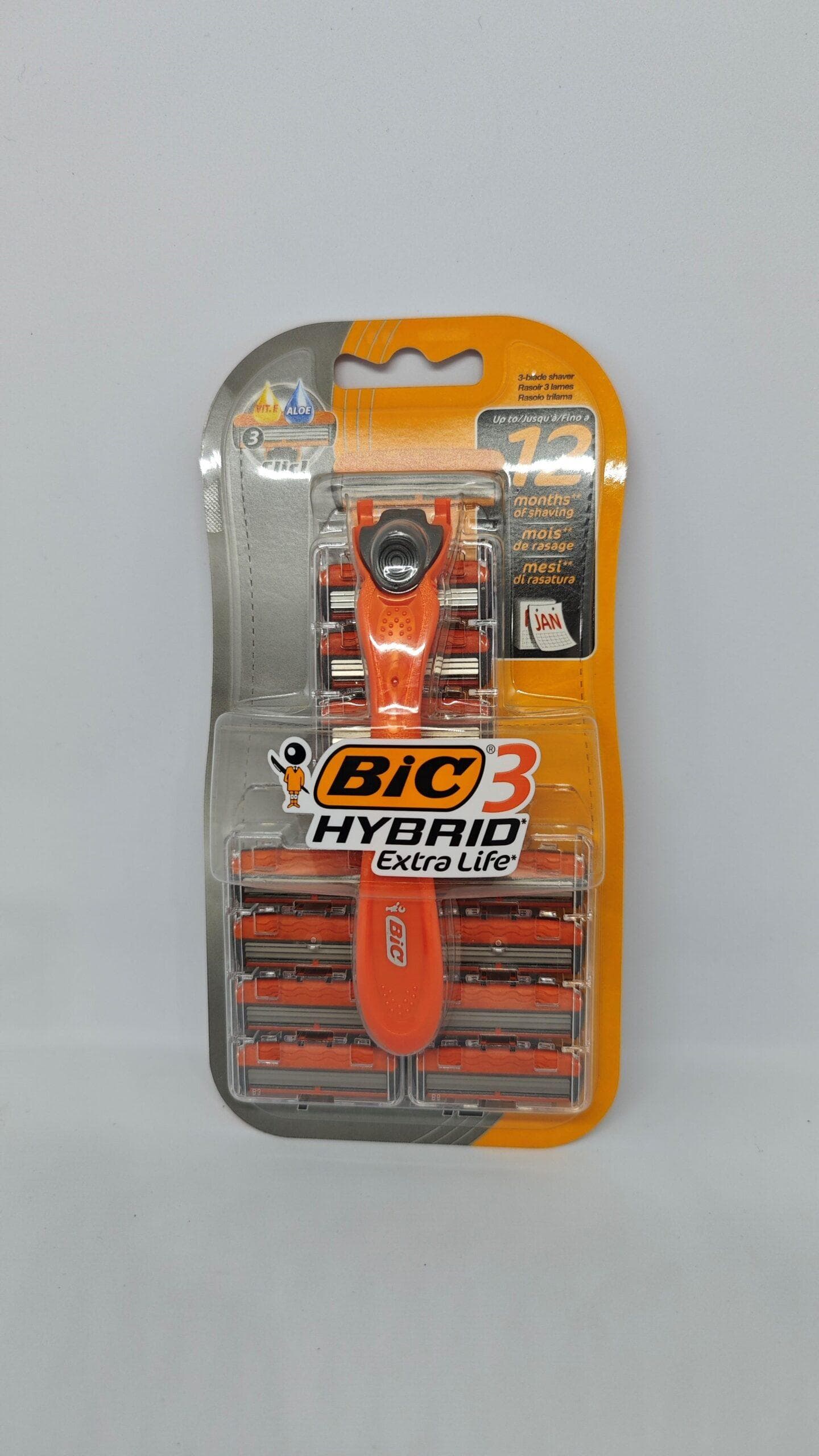 خودتراش بیک BIC مدل هیبرید اکسترا لایف به همراه تیغ یدک بسته 12 عددی