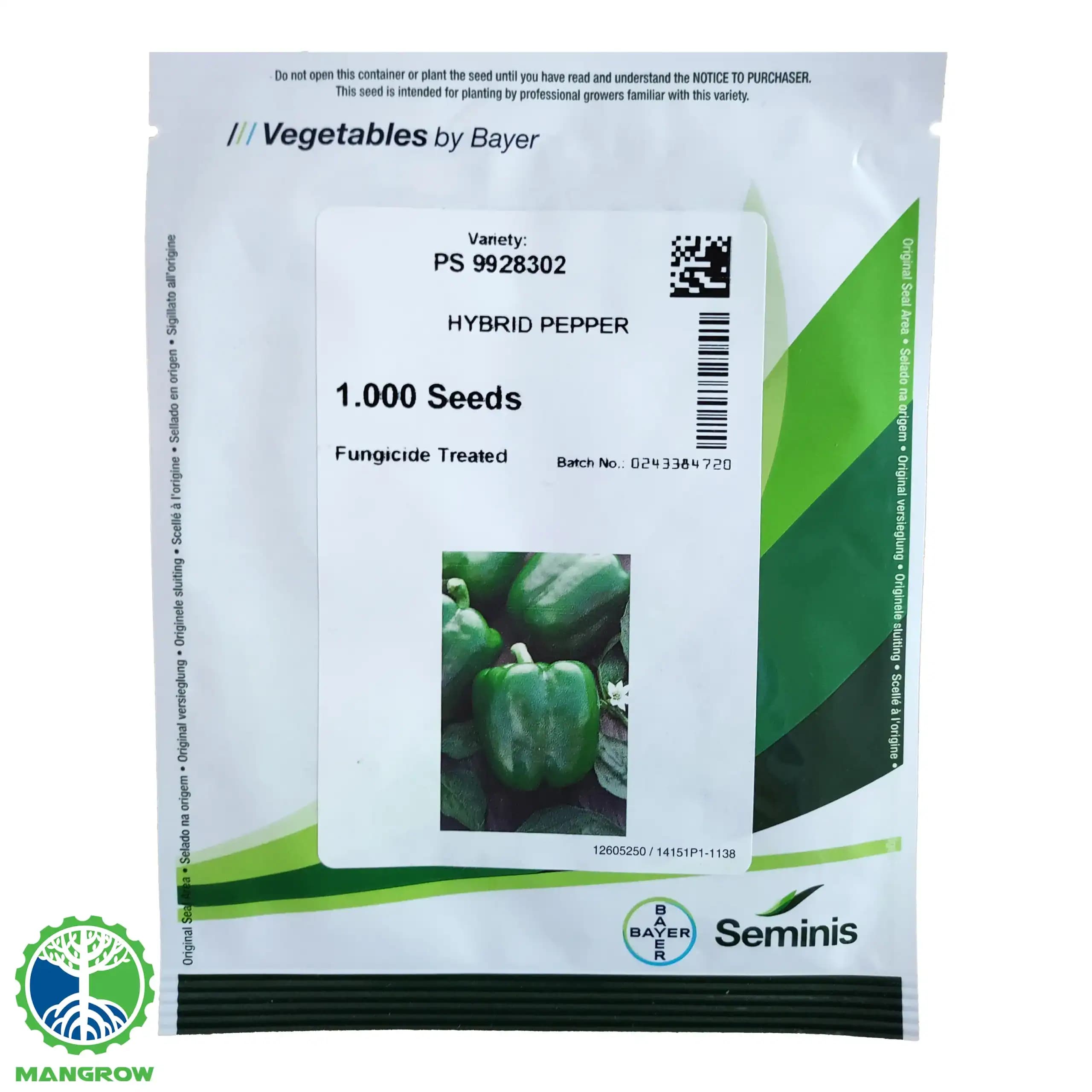 بذر فلفل دلمه 302 چهار لوب seminis بسته 1000 عددی — تصویر ۶